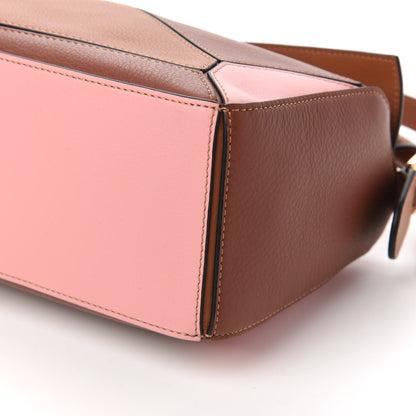 Loewe Calfskin Small Puzzle Bag Tan Medium Pink 7 of 9