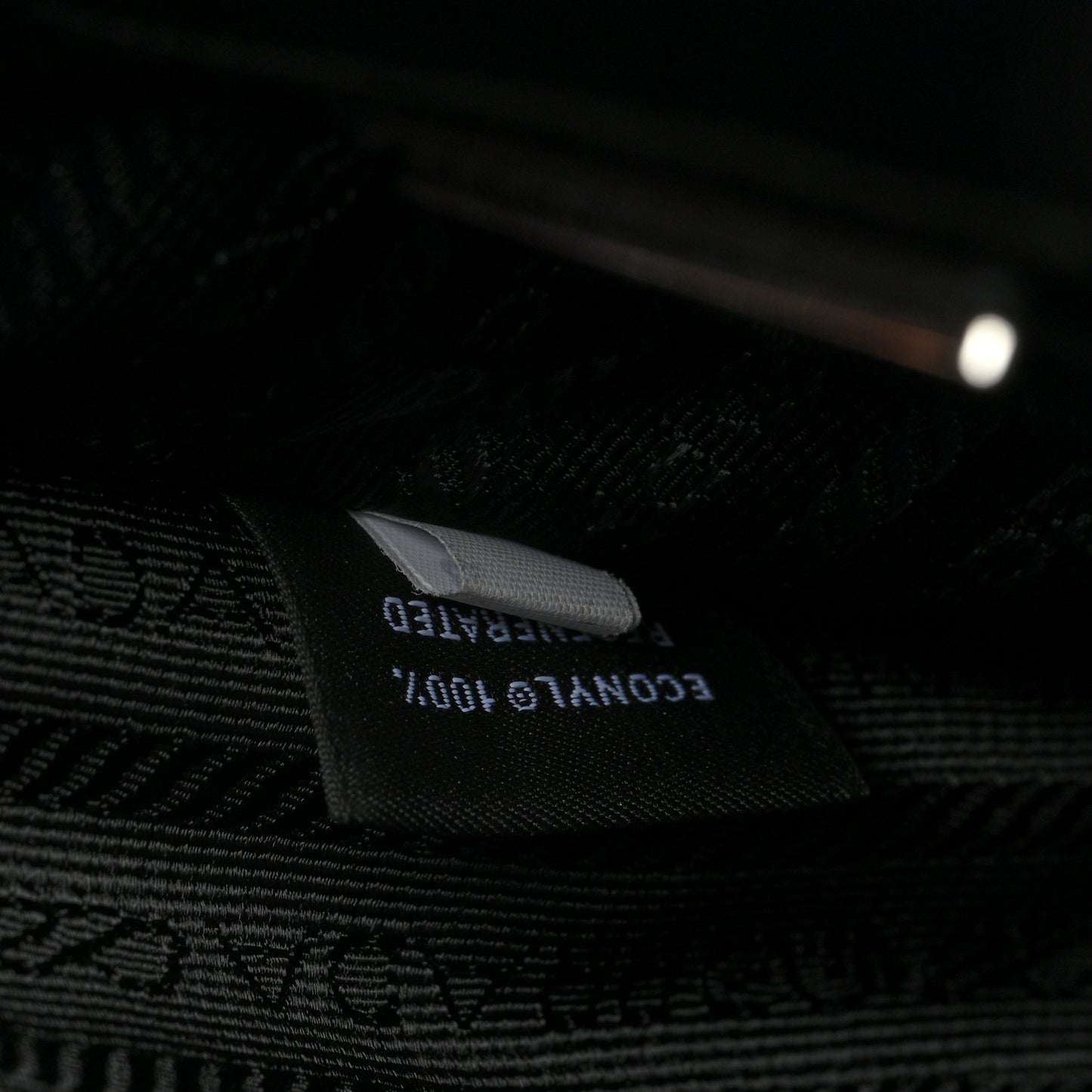 Re-Nylon Saffiano Mini Pocket Single Snap Buckle Messenger Bag Black