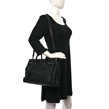 Saint Laurent Grained Calfskin Small Supple Sac De Jour Black 2 of 13