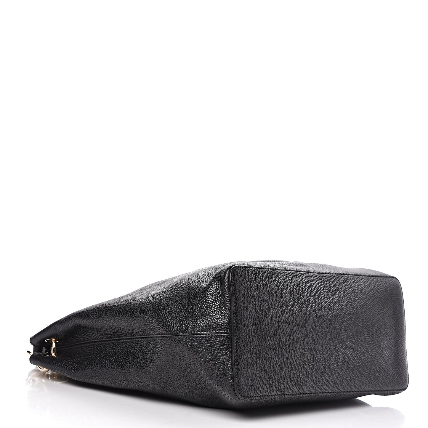 Pebbled Calfskin Large Soho Hobo Black