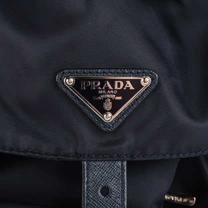 Prada Tessuto Nylon Medium Backpack Blue 8 of 11