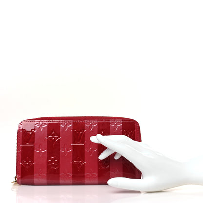 Louis Vuitton Vernis Rayures Zippy Wallet Pomme D'Amour 2 of 7