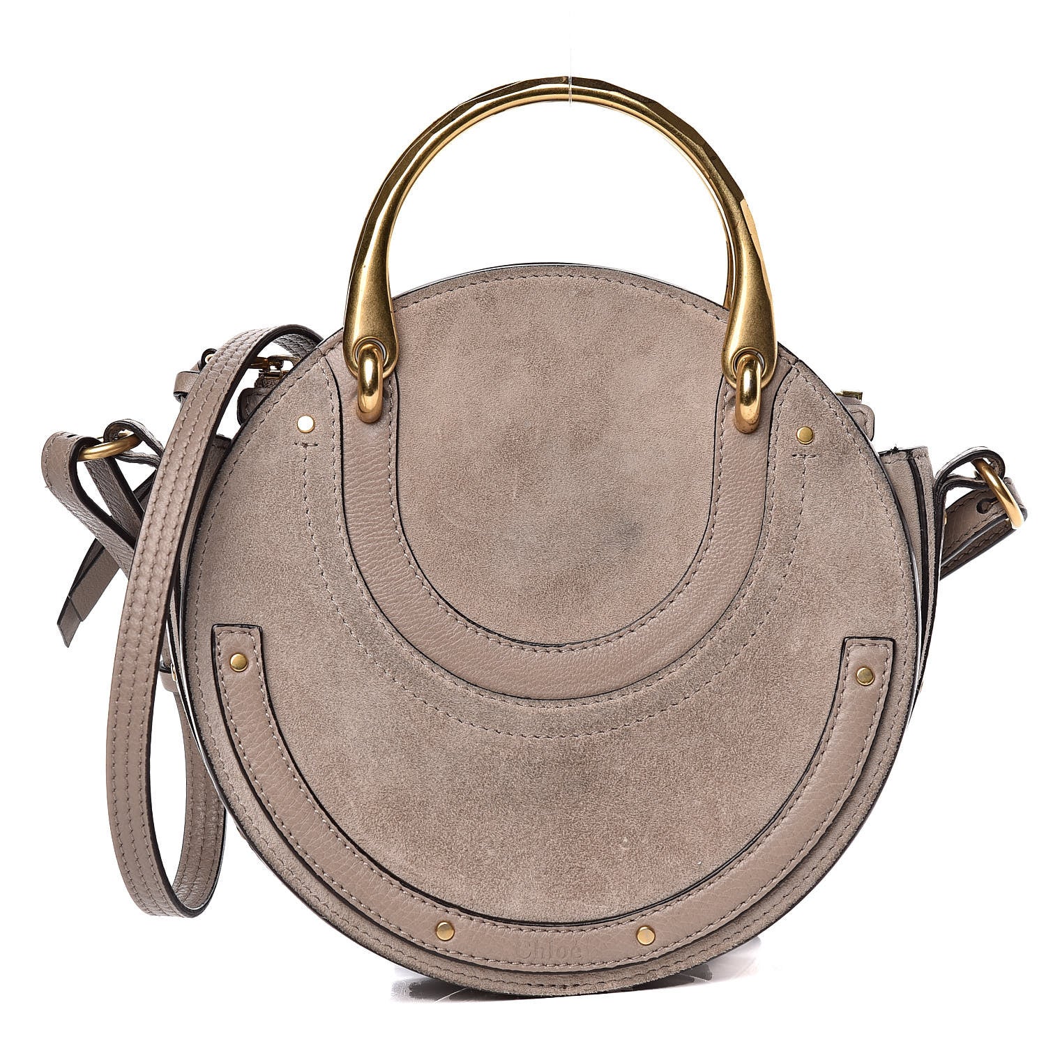 Chloe Calfskin Suede Small Pixie Bag Motty Grey 1 of 13