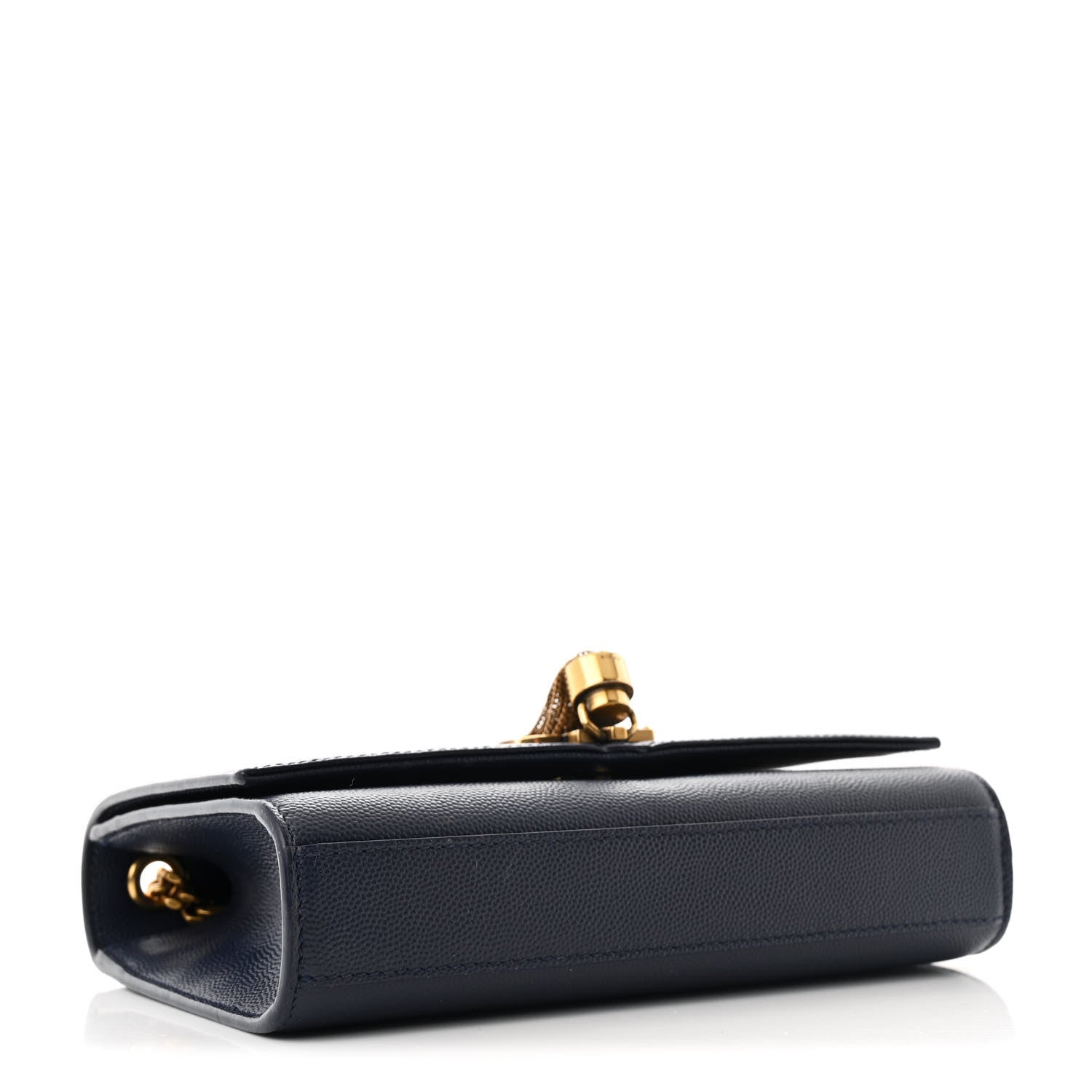 Saint Laurent Grain De Poudre Small Classic Monogram Kate Tassel Satchel Blue Charron 4 of 9
