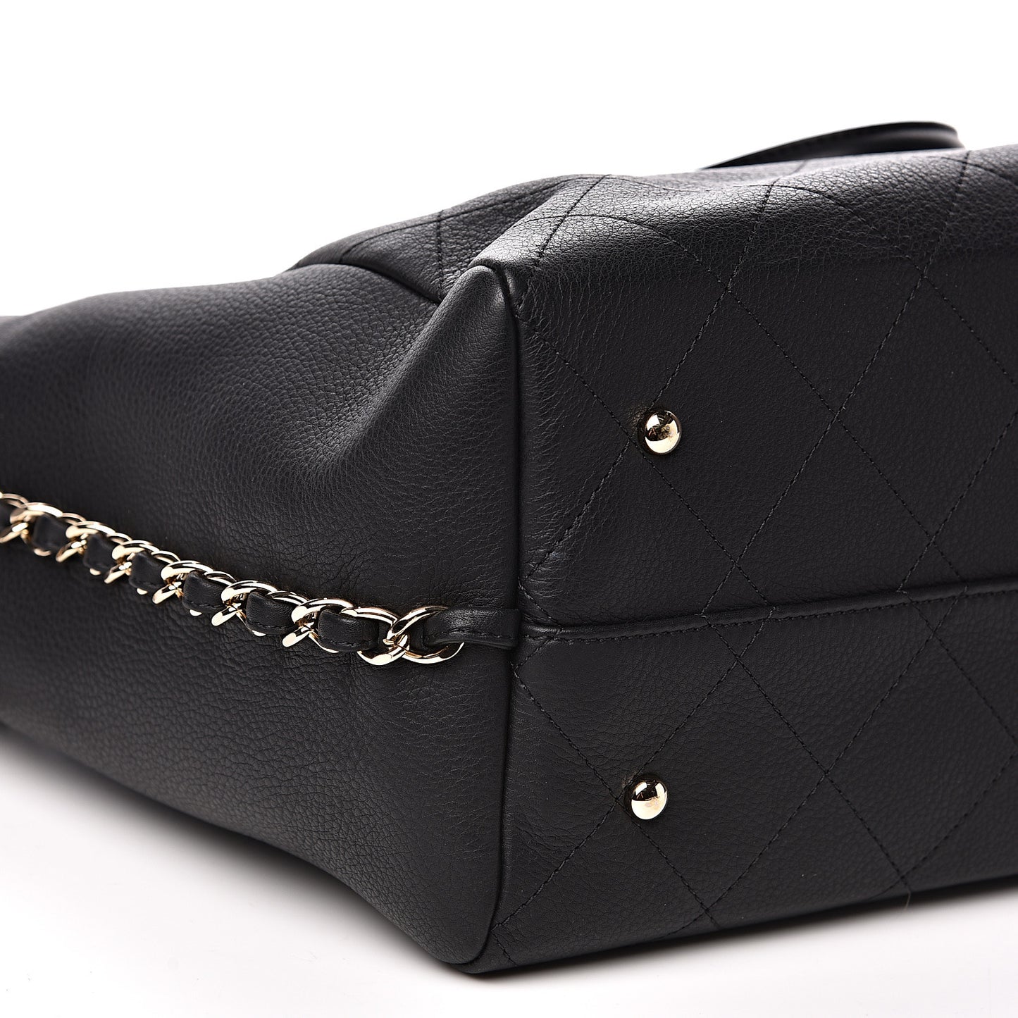 Bullskin Stitched Large Shopping Bag Black