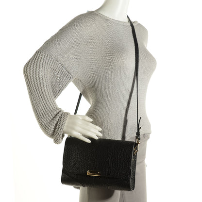 Burberry Grainy Calfskin Heritage Grain Small Crossbody Bag Black 2 of 11