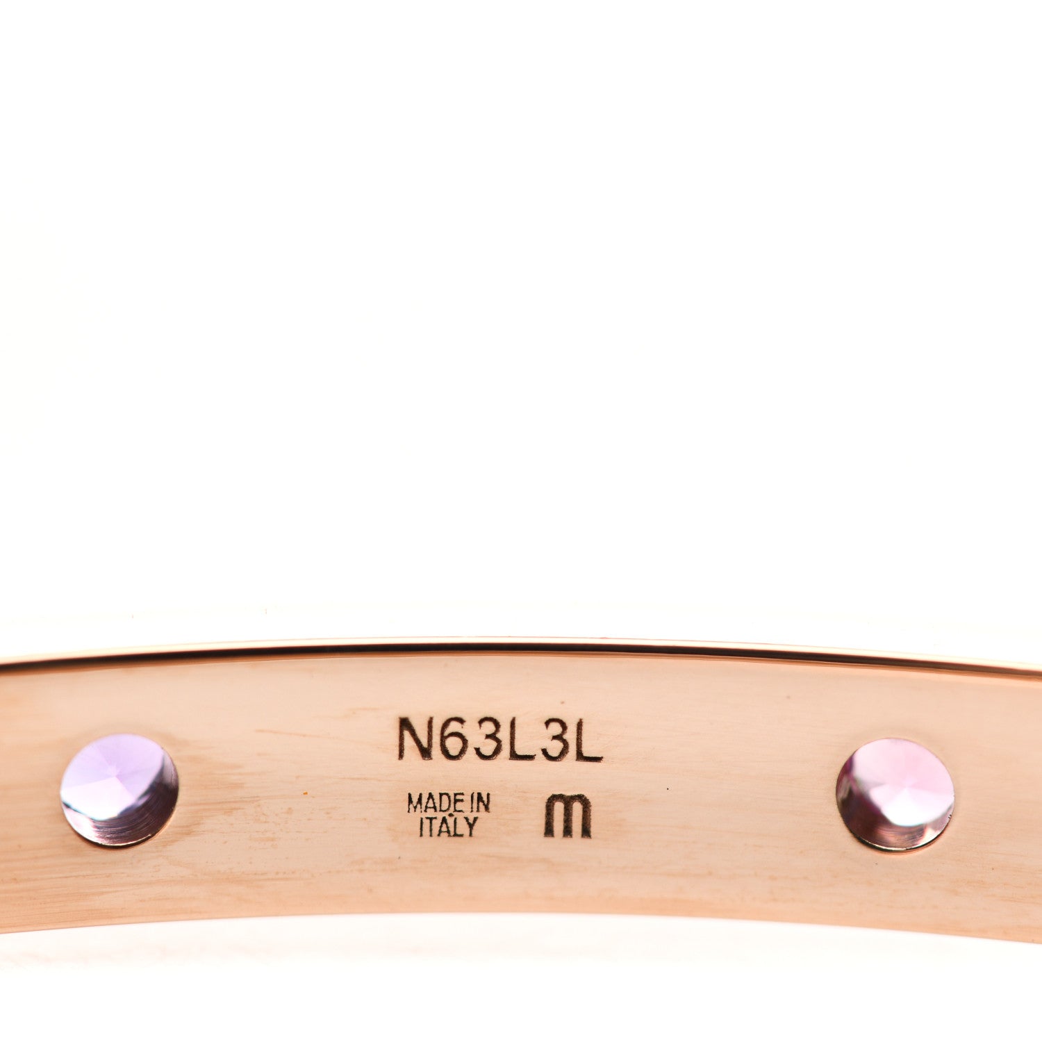 Bulgari 18K Rose Gold Amethyst Pink Sapphire BVLGARI BVLGARI Bangle Bracelet M 4 of 6