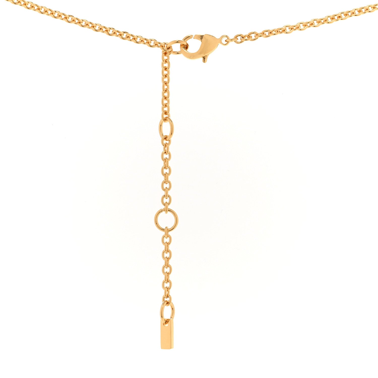 Fendi Bronze Baguette Necklace Gold 6 of 7