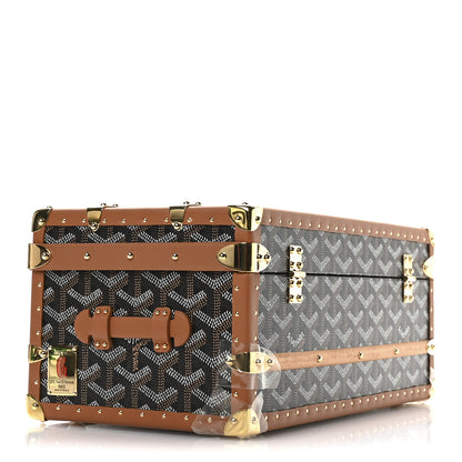 Goyard Goyardine 352 Trunk Black Tan 3 of 12