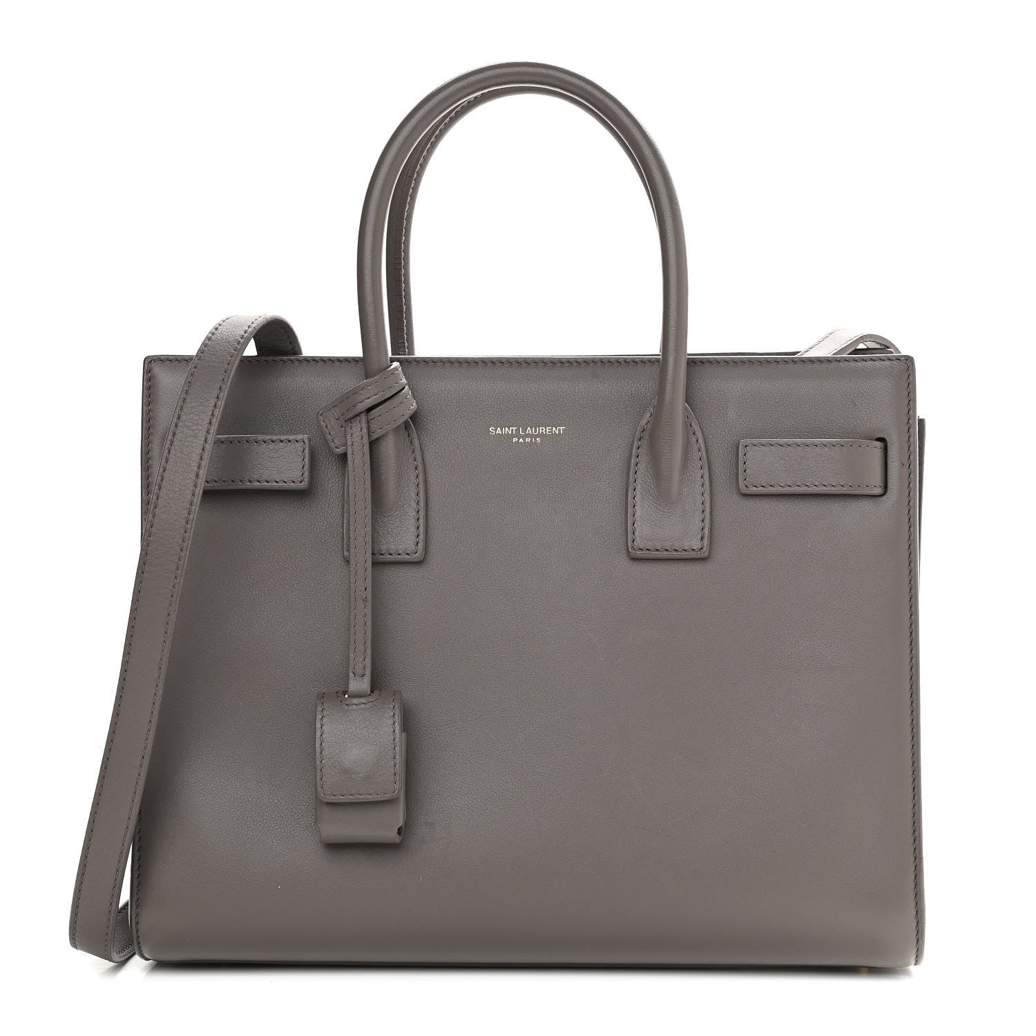 Saint Laurent Grained Calfskin Baby Sac De Jour Fog 1 of 15