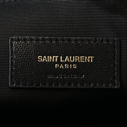 Saint Laurent Lambskin Quilted Cassandre Cosmetic Pouch Black 6 of 8