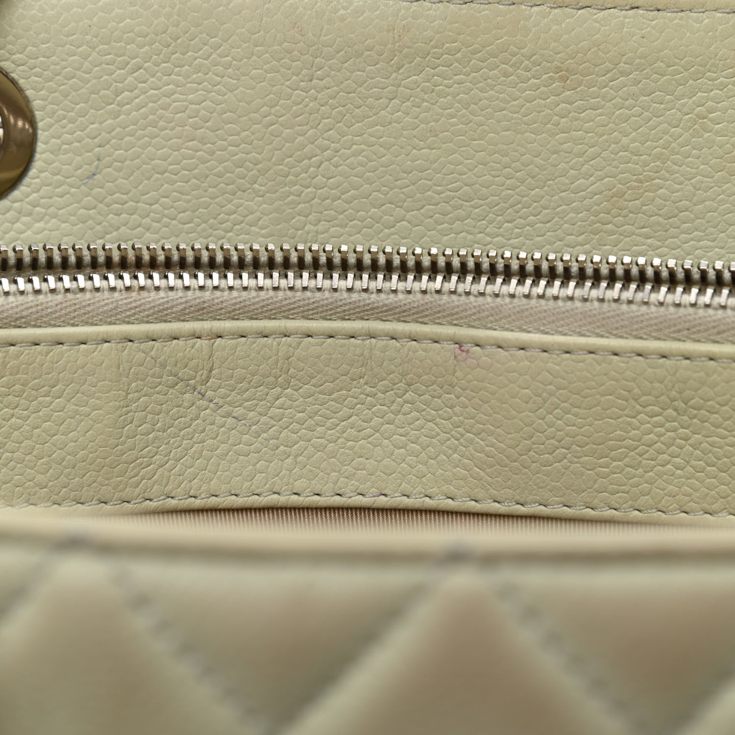Chanel Caviar Quilted Grand Shopping Tote GST Ecru 13 of 15