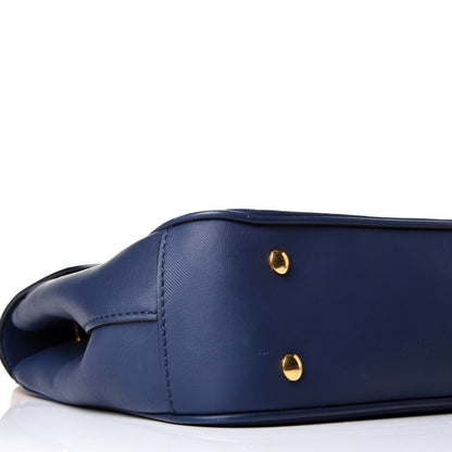 Burberry Trench Calfskin Medium DK88 Top Handle Bag Ink Blue 8 of 9