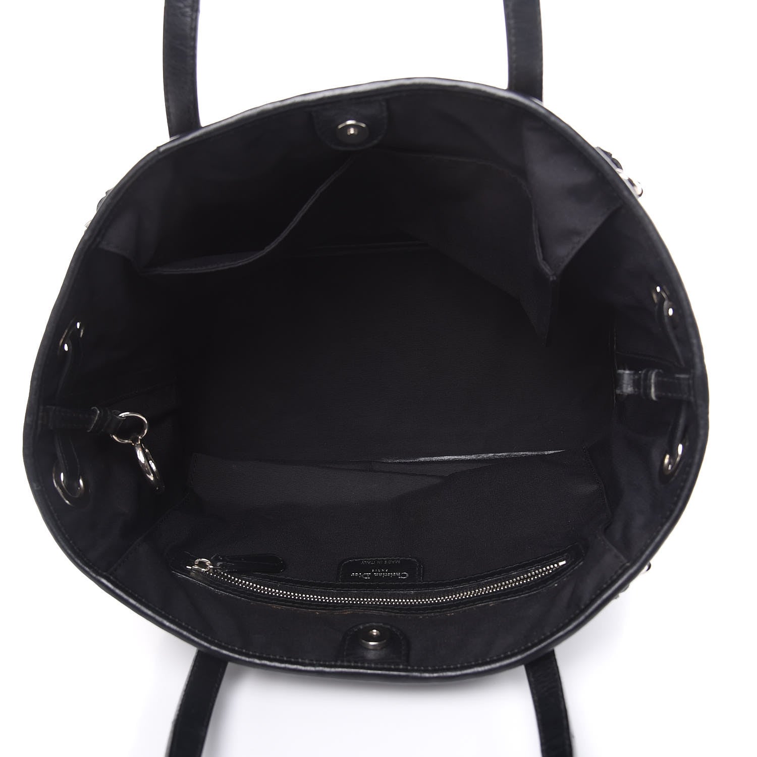 Christian Dior Coated Canvas Cannage Medium Panarea Tote Black 5 of 16