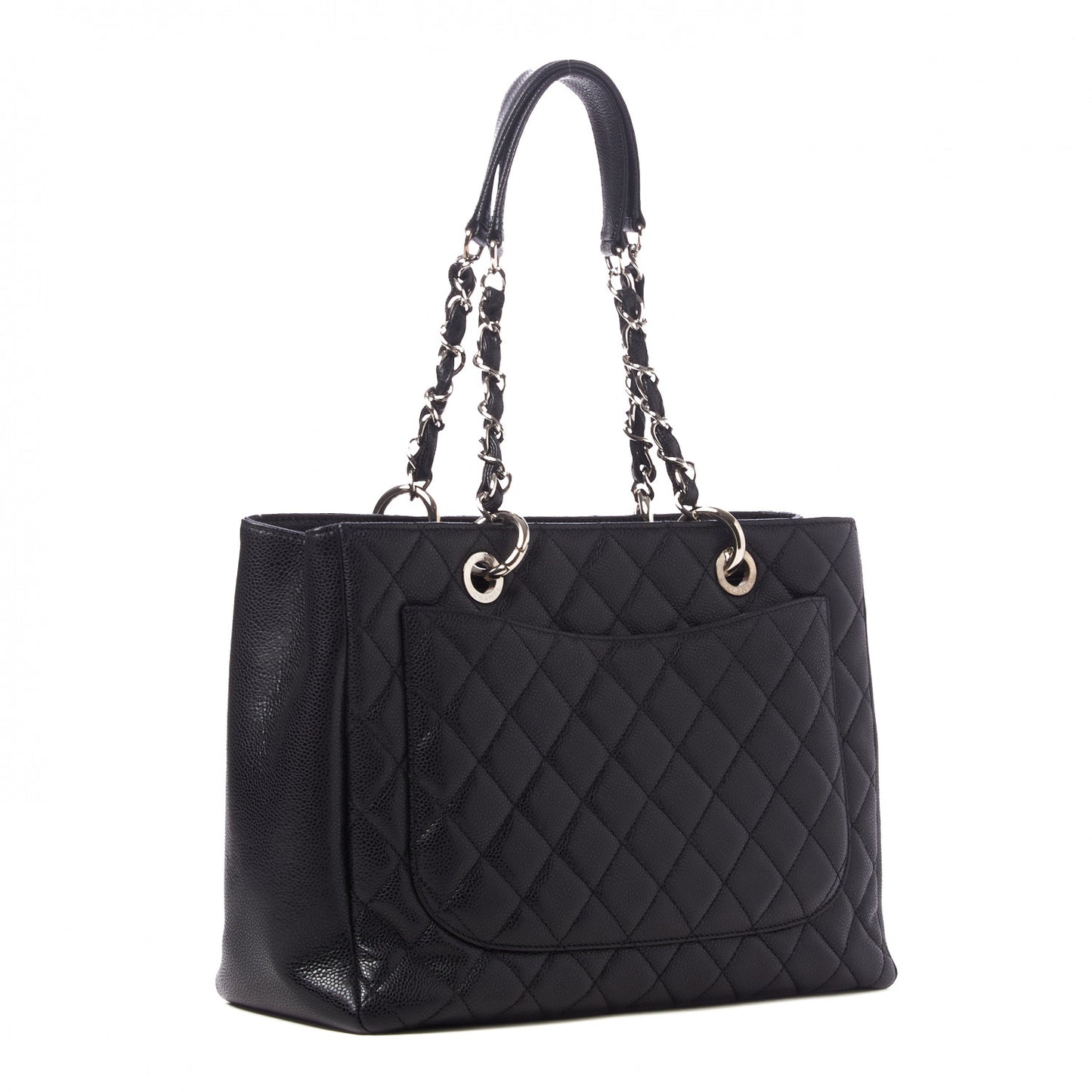 Caviar Quilted Grand Shopping Tote GST Black