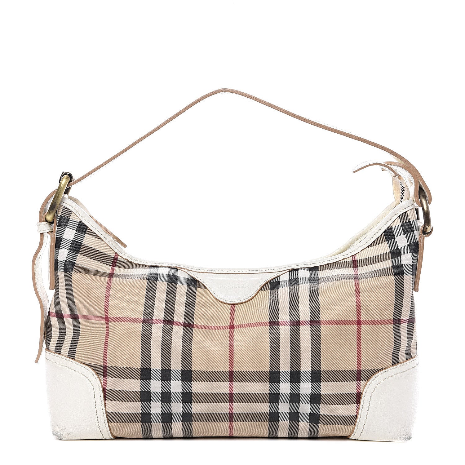 Burberry House Check Hobo White 1 of 12