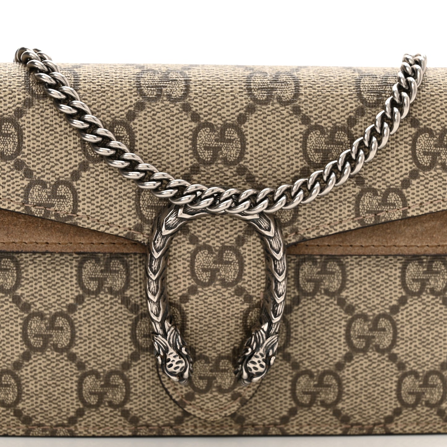 GG Supreme Monogram Super Mini Dionysus Shoulder Bag Taupe