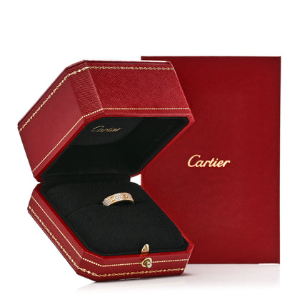 Cartier 18K Yellow Gold Diamond 5mm LOVE Wedding Paved Band Ring 54 7 5 of 5