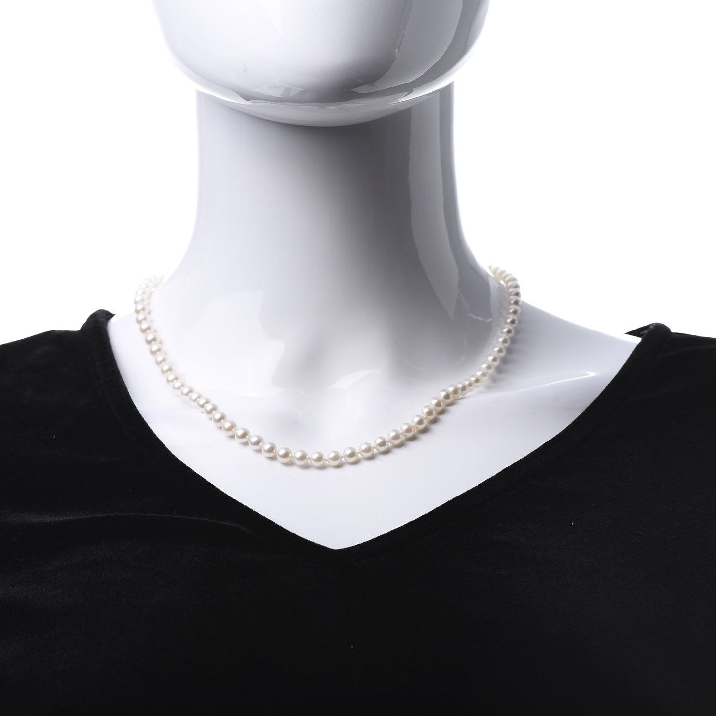 18K Yellow Gold Akoya Pearl 5-5.5mm Strand Necklace 18"