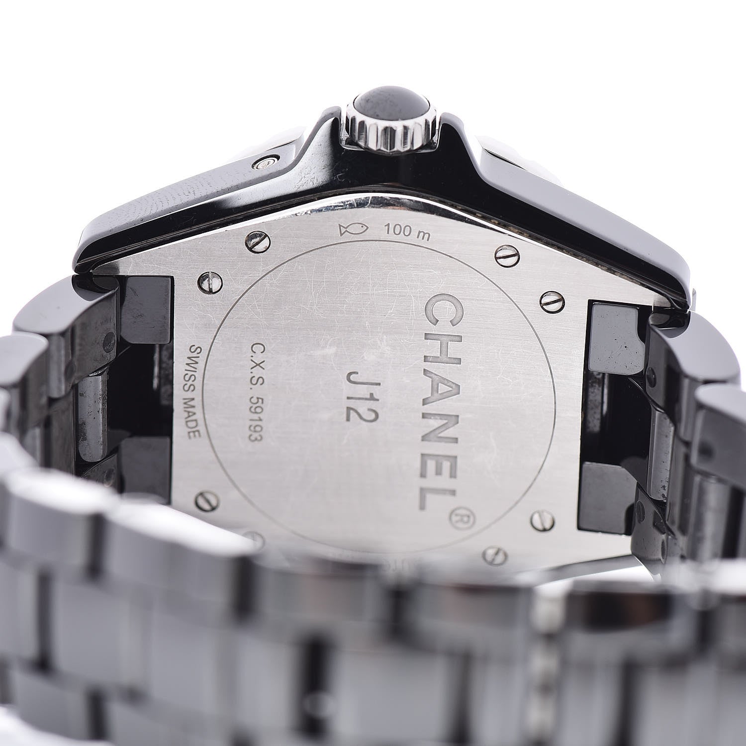 Chanel Stainless Steel Ceramic 38mm J12 Moonphase Automatic Watch Black 5 of 6
