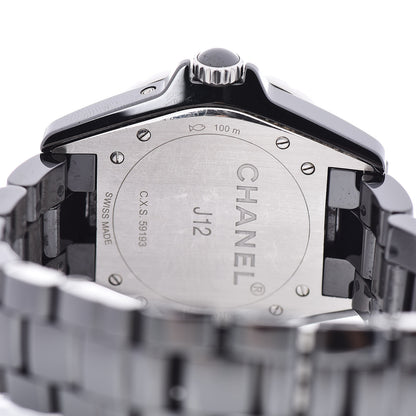 Chanel Stainless Steel Ceramic 38mm J12 Moonphase Automatic Watch Black 5 of 6