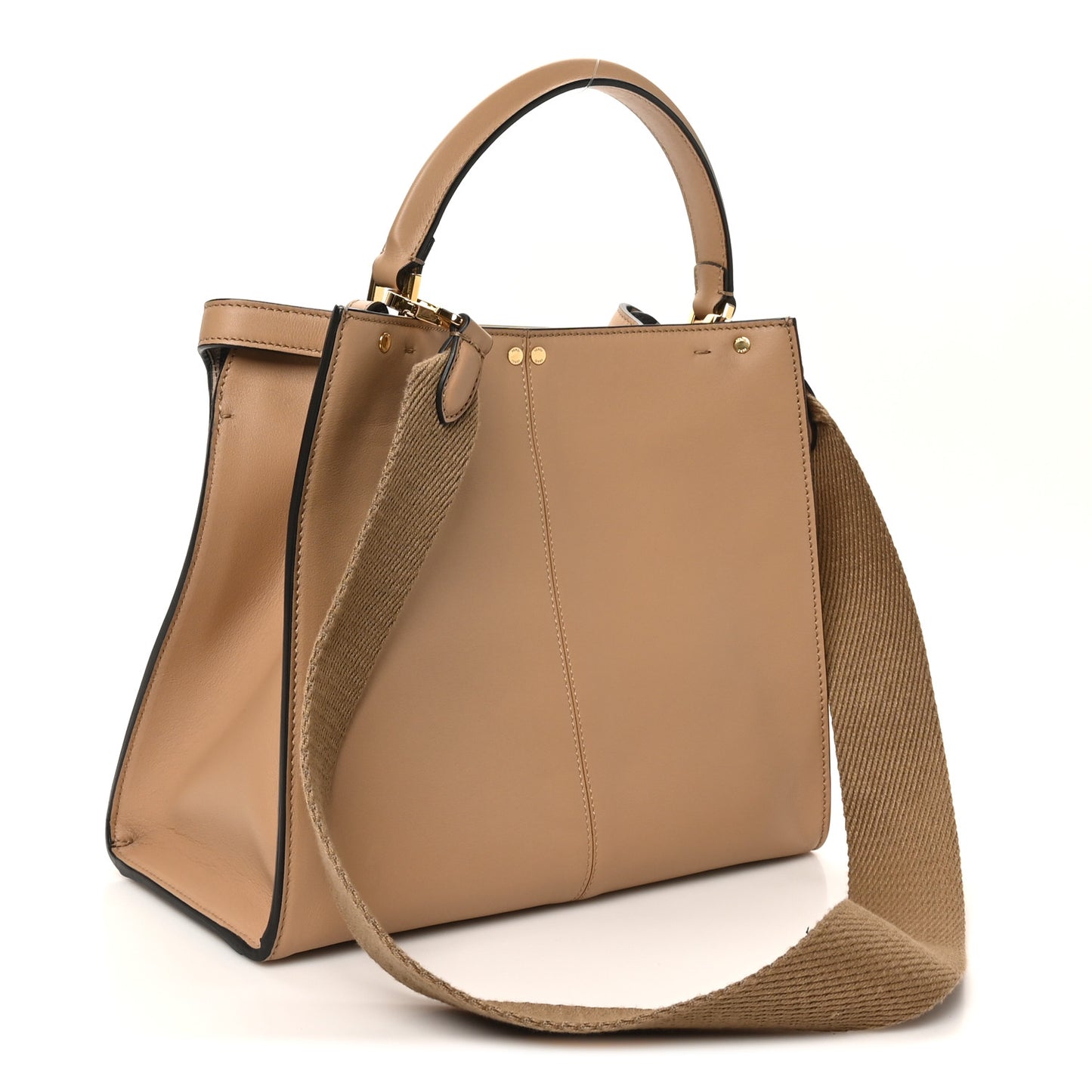 Vitello Seta Nabuk Pequin Medium Peekaboo X-Lite Cuoio Tabacco Moro