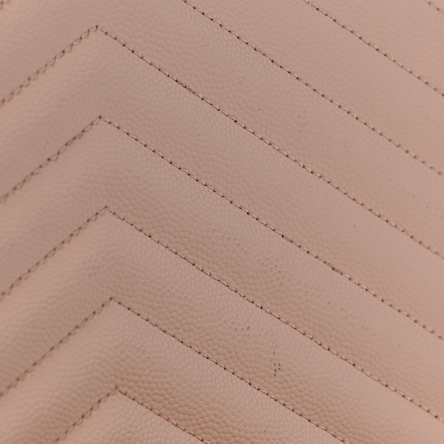 Saint Laurent Grain De Poudre Matelasse Chevron Monogram Chain Wallet Pale Pink 8 of 8