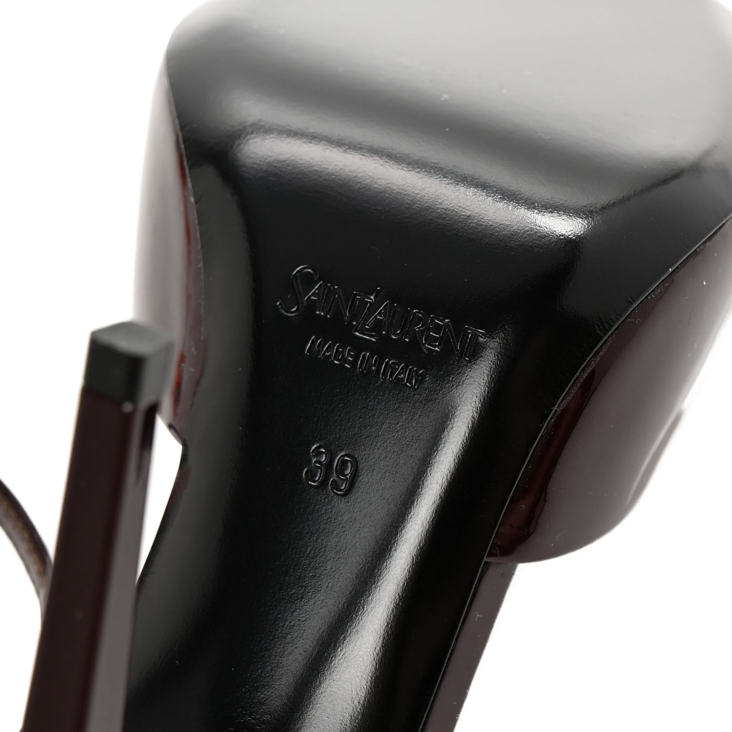 Patent Calfskin La Scandale 110 Sandals 39 Marron Glace