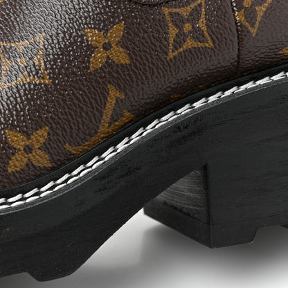 Louis Vuitton Patent Monogram LV Beaubourg Ankle Boots 37.5 Black 12 of 13