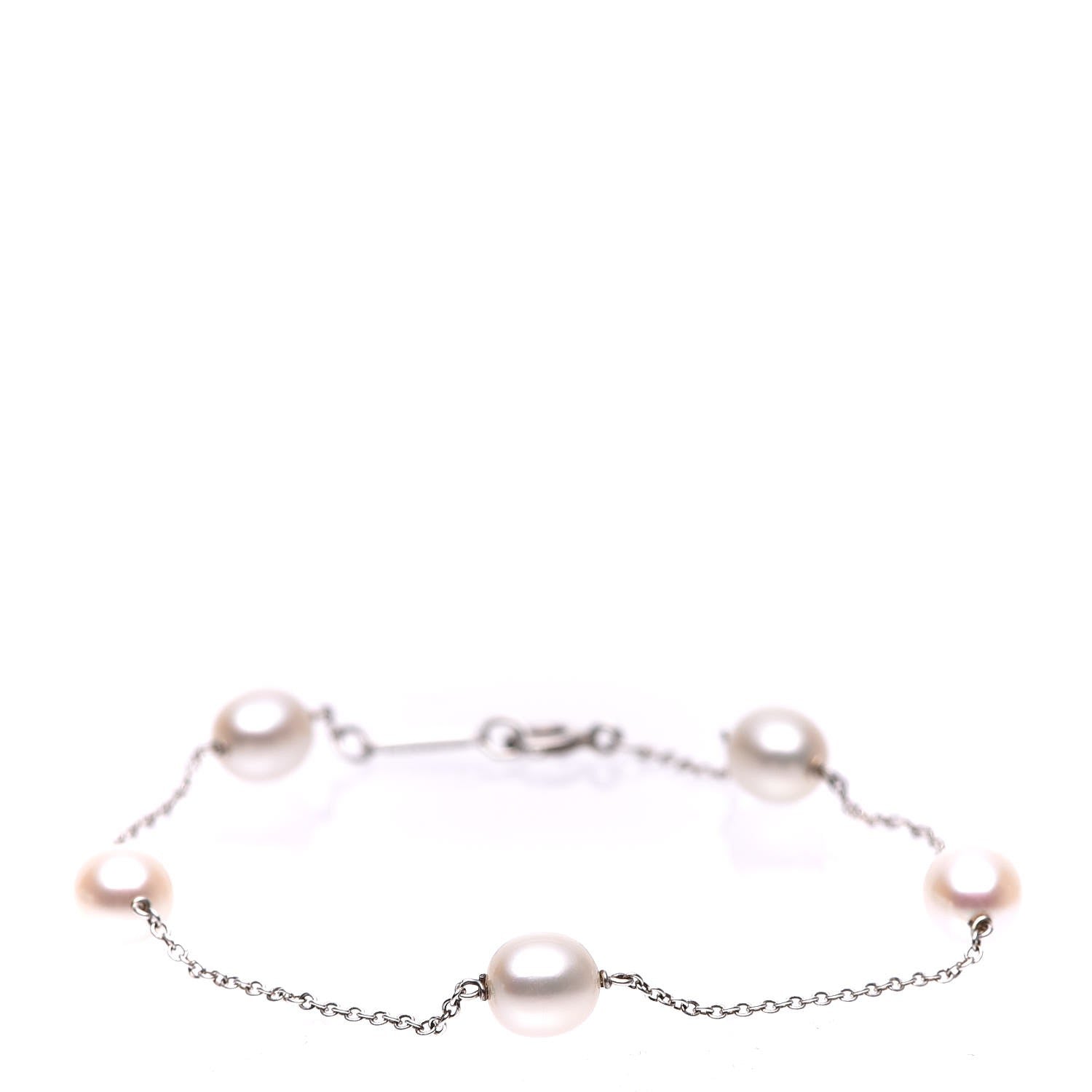 Tiffany Sterling Silver 6-7mm Freshwater Pearls By The Yard Bracelet 1 of 6