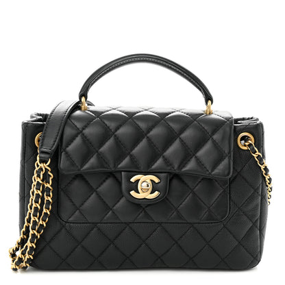 Chanel Caviar Calfskin Quilted Small Top Handle Flap Black 1 of 10