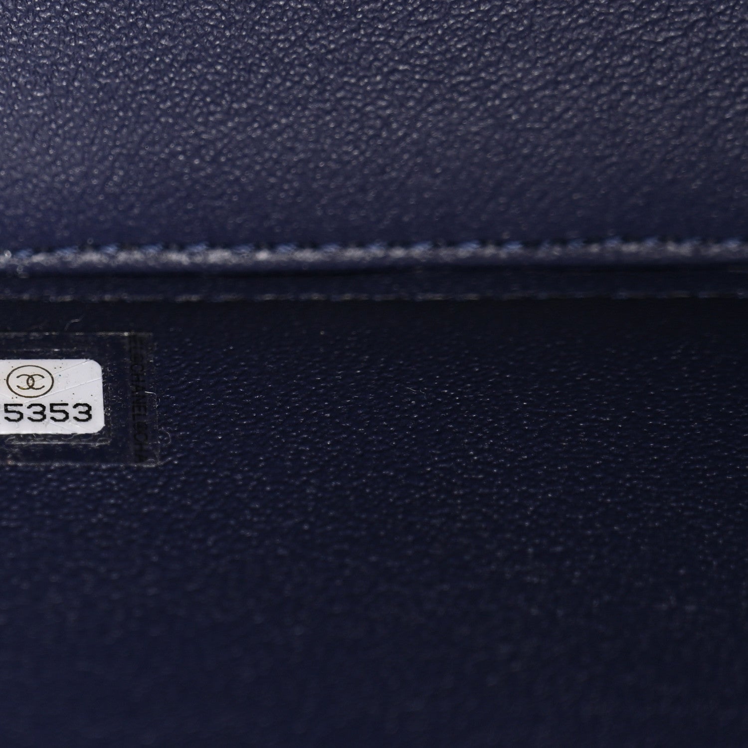 Chanel Caviar Quilted Small Top Handle Vanity Case With Chain Navy Blue 7 of 10