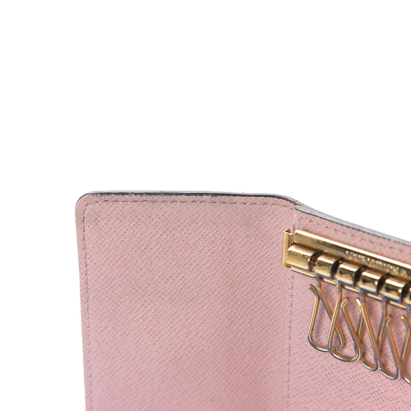 Damier Ebene Multicles 6 Key Holder Rose Ballerine