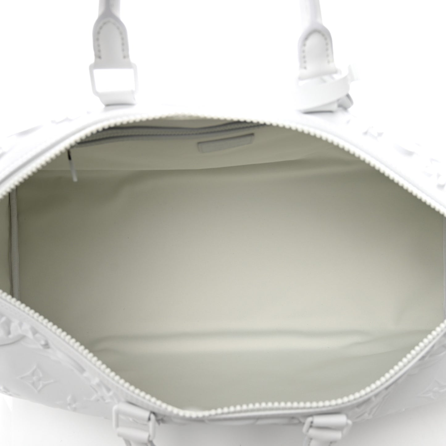 Calfskin LV Ornament Keepall 50 Bandouliere  Optic White