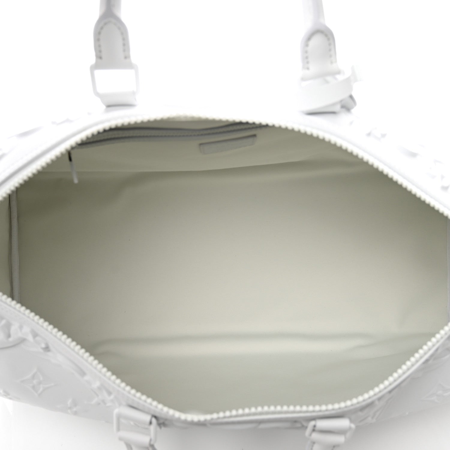 Louis Vuitton Calfskin LV Ornament Keepall 50 Bandouliere  Optic White 5 of 8