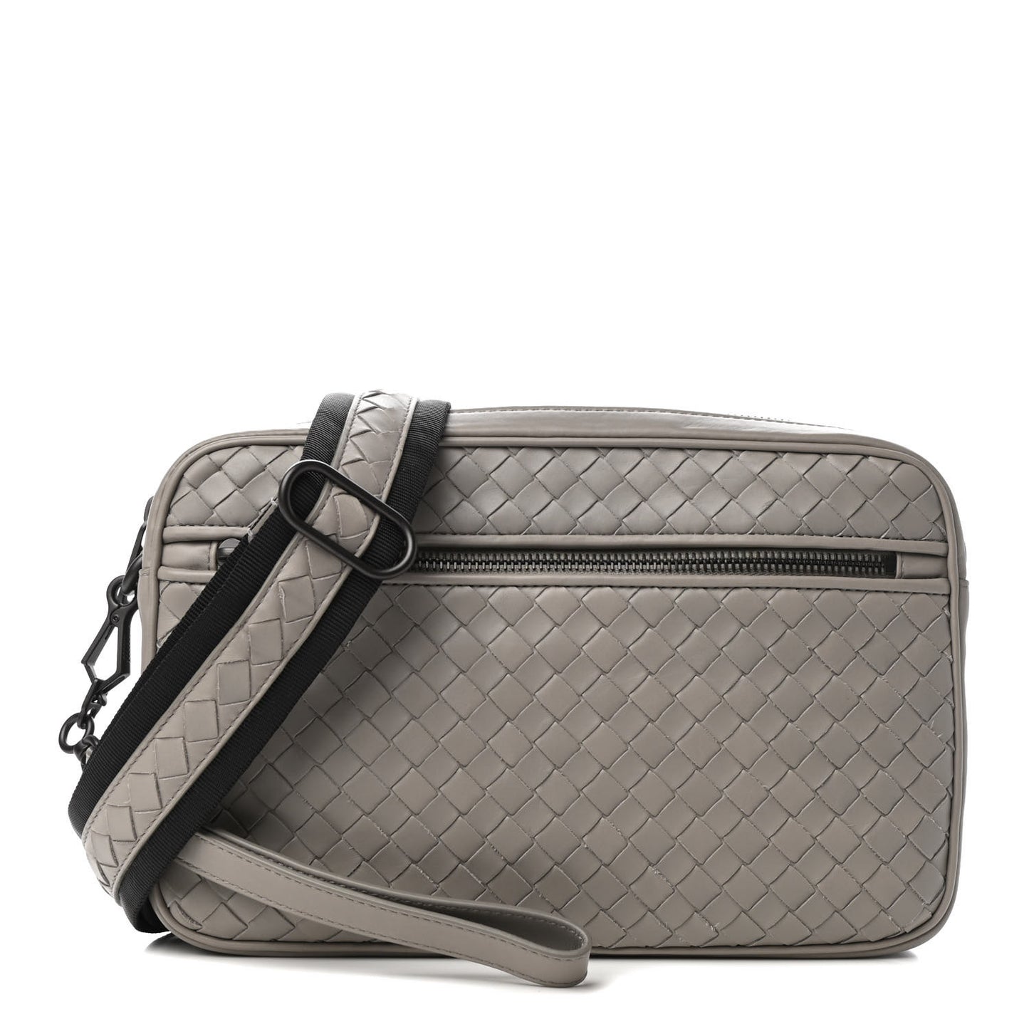 Nappa Intrecciato Nylon Leggero Crossbody Dark Cement
