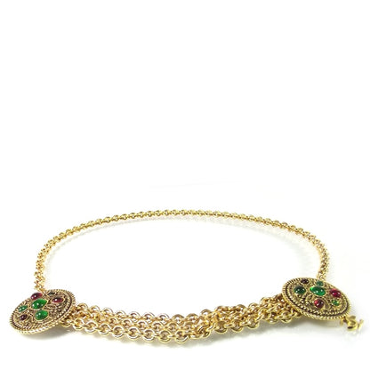 Chanel Gripoix Poured Glass Chain Belt Gold 1 of 6