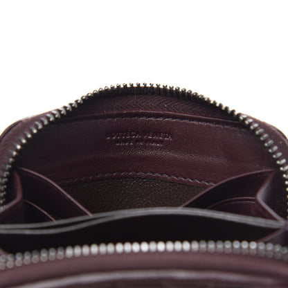 Bottega Veneta Nappa Intrecciato Zip Around Coin Purse Aubergine 6 of 8
