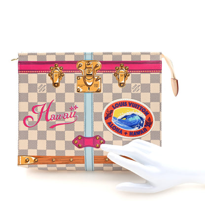 Louis Vuitton Damier Azur Summer Trunks Hawaii Toiletry Pouch 26 2 of 6