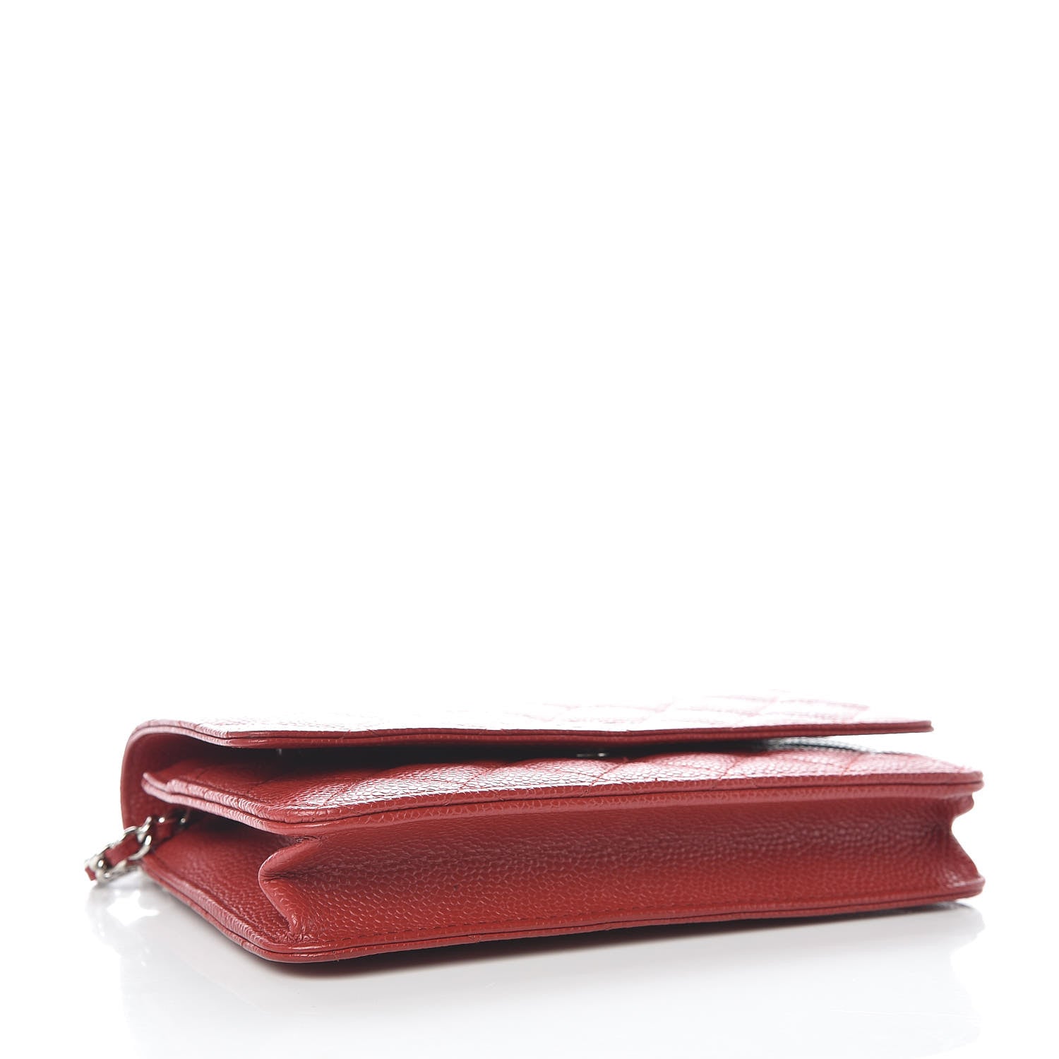 Chanel Caviar Quilted Wallet on Chain WOC Red 4 of 11