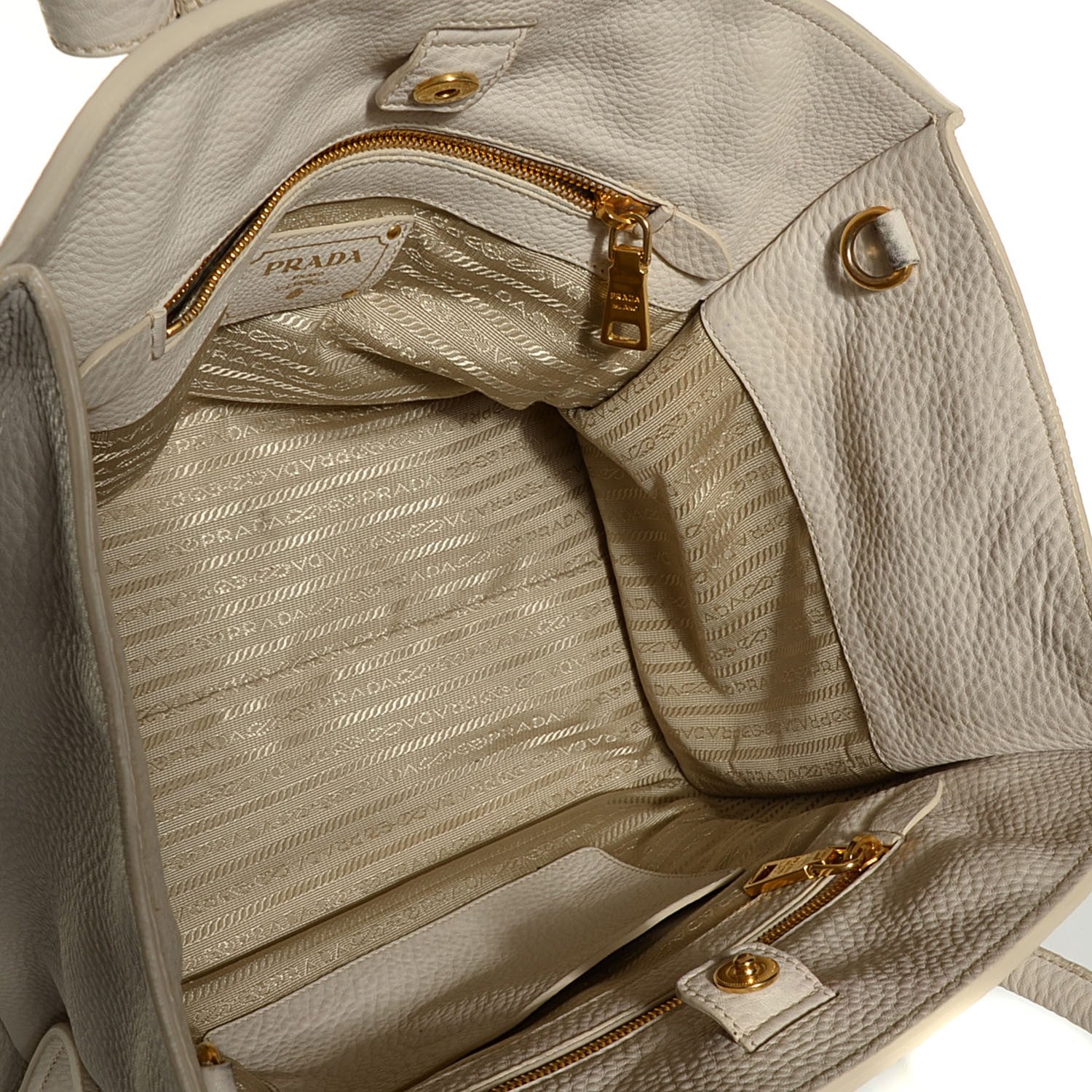 Prada Vitello Daino Shopping Tote Talco 5 of 11
