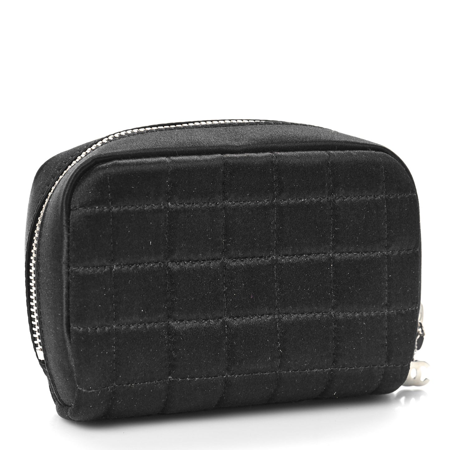 Satin Chocolate Bar Lipstick Pouch Black