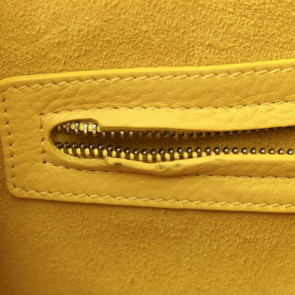 Celine Supple Calfskin Medium Phantom Luggage Sun Yellow 10 of 10