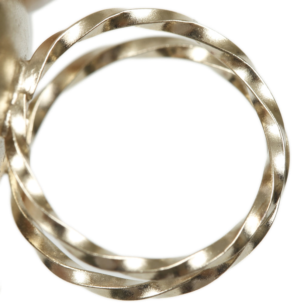Chanel Crystal CC Coco Loves You Locket Ring Gold 7 7 of 8
