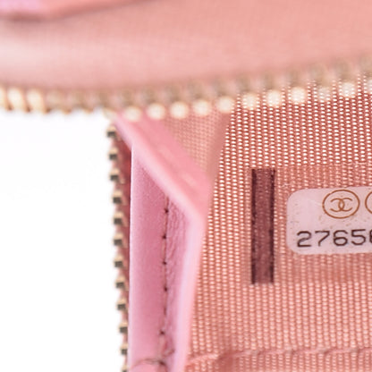 Chanel Iridescent Caviar Quilted Medium Zip Around Wallet Pink 8 of 9
