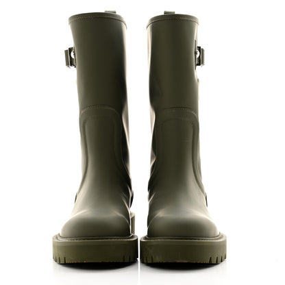 Louis Vuitton Rubber Calfskin Territory Flat Boots 36 Khaki 2 of 11