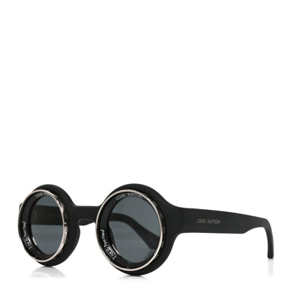 Louis Vuitton Rubber Super Vision Round Sunglasses Z2386U Black 1 of 7
