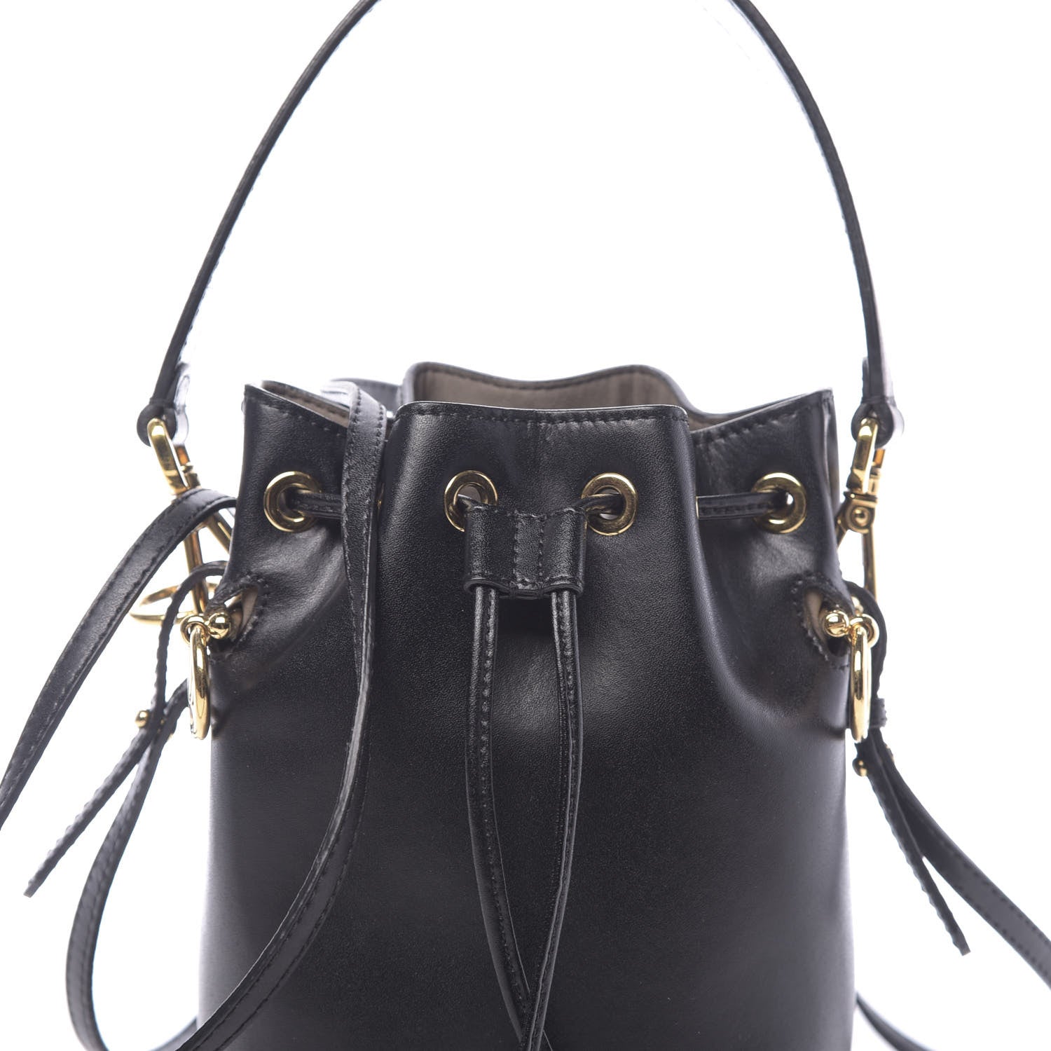 Fendi Vitello Liberty Lucido F is Fendi Mini Mon Tresor Bucket Bag Black 8 of 10