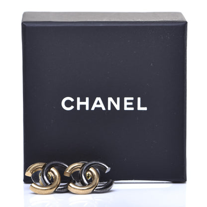 Chanel Metal CC Earrings Gold Ruthenium 5 of 5
