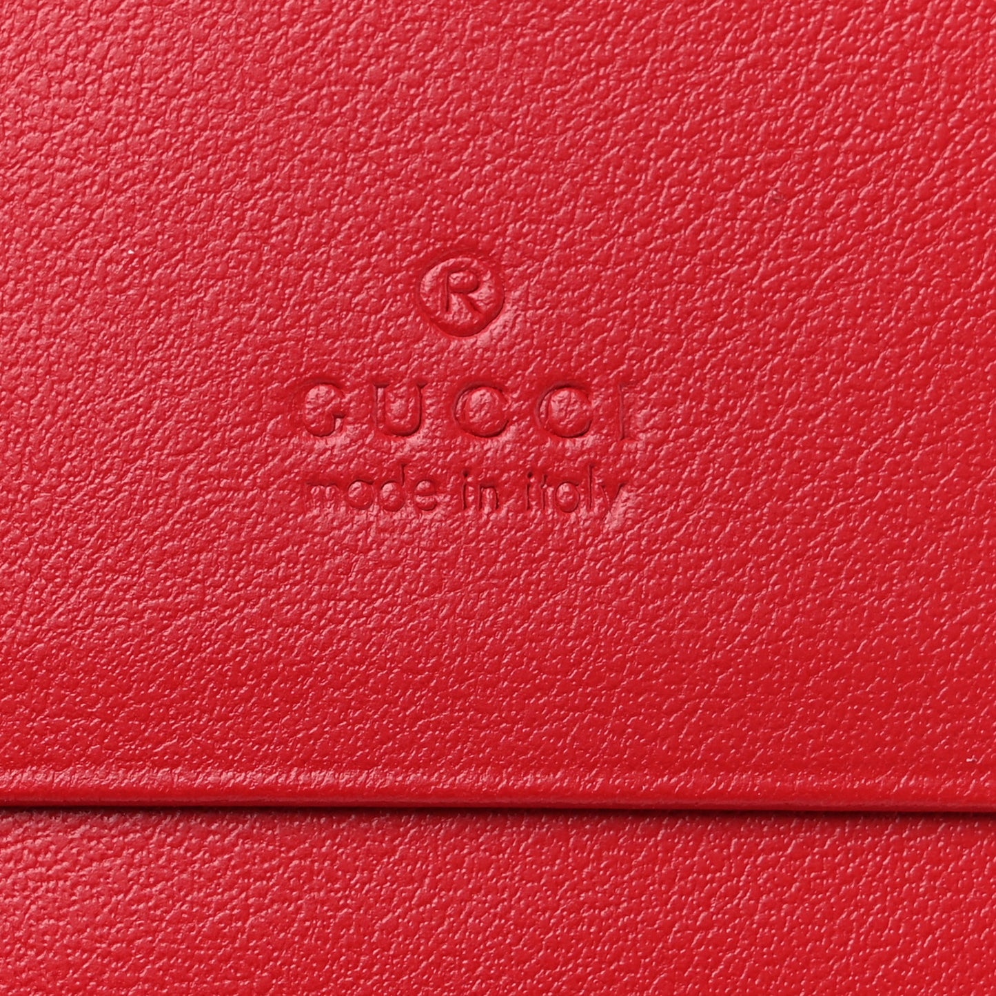 Calfskin Matelasse GG Marmont Card Case Wallet Hibiscus Red